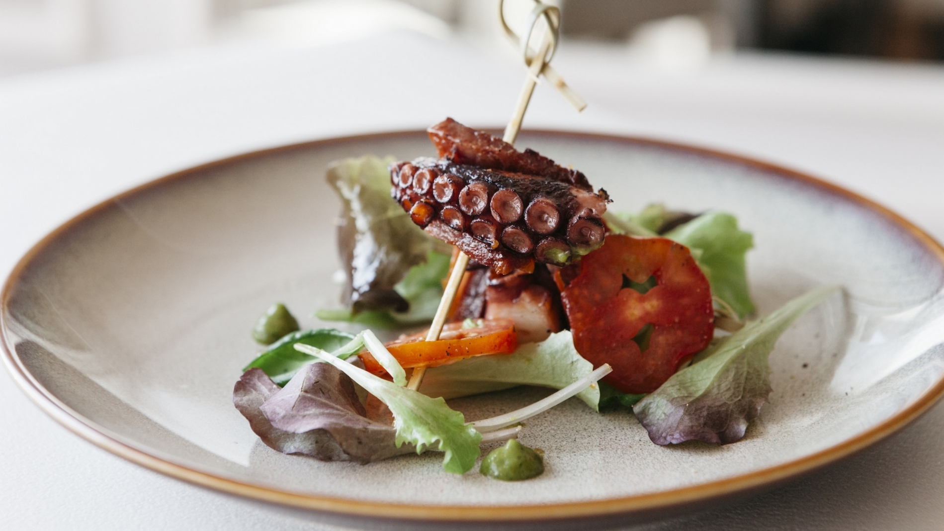 Octopus cicchetti at The Egg Nicola Batavia Hotel Danieli Venice