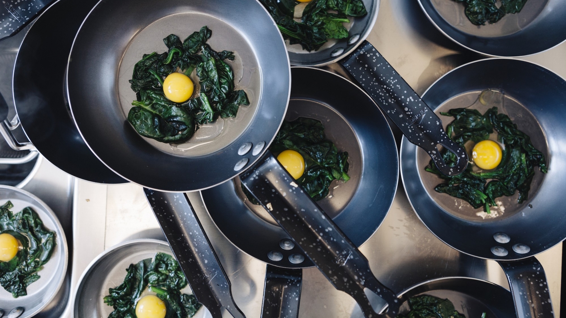 Eggs and spinach pan at The Egg Nicola Batavia Hotel Danieli Venice